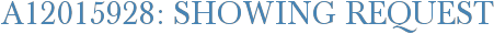 A12015928: Showing Request