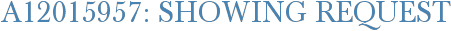 A12015957: Showing Request
