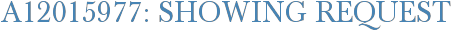 A12015977: Showing Request