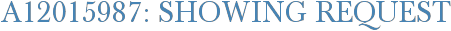 A12015987: Showing Request