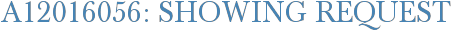 A12016056: Showing Request