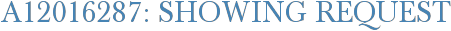 A12016287: Showing Request