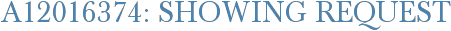 A12016374: Showing Request