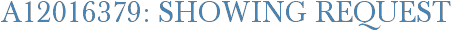 A12016379: Showing Request