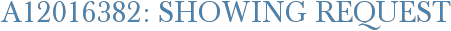 A12016382: Showing Request