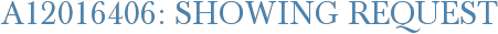 A12016406: Showing Request