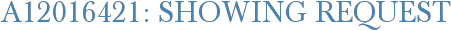 A12016421: Showing Request