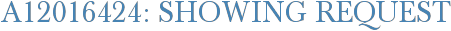 A12016424: Showing Request