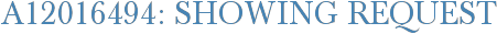 A12016494: Showing Request