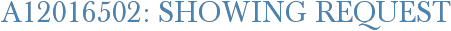A12016502: Showing Request