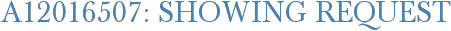 A12016507: Showing Request