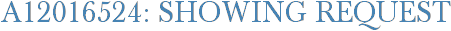 A12016524: Showing Request