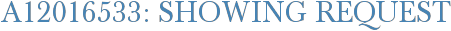 A12016533: Showing Request