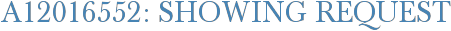 A12016552: Showing Request