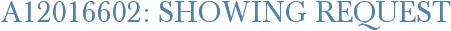 A12016602: Showing Request
