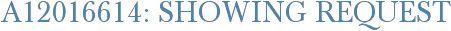 A12016614: Showing Request