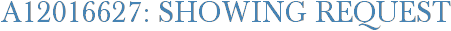 A12016627: Showing Request