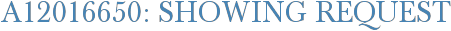 A12016650: Showing Request