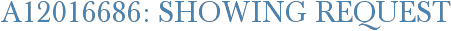 A12016686: Showing Request
