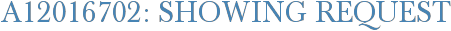 A12016702: Showing Request