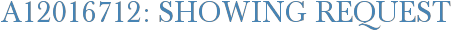 A12016712: Showing Request