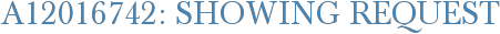 A12016742: Showing Request