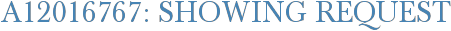 A12016767: Showing Request