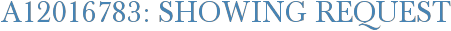 A12016783: Showing Request