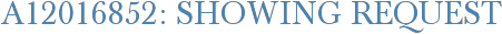 A12016852: Showing Request