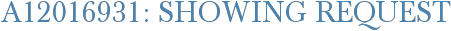 A12016931: Showing Request