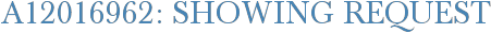 A12016962: Showing Request