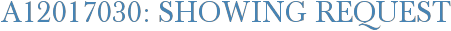 A12017030: Showing Request