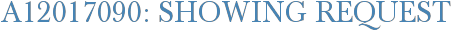 A12017090: Showing Request