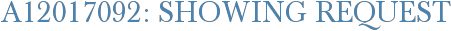 A12017092: Showing Request