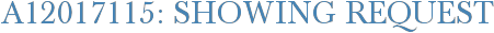 A12017115: Showing Request
