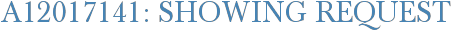A12017141: Showing Request