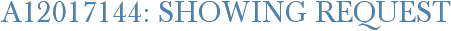 A12017144: Showing Request