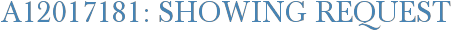 A12017181: Showing Request