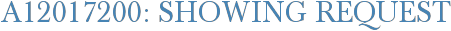 A12017200: Showing Request