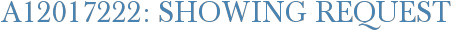 A12017222: Showing Request