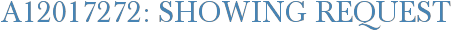 A12017272: Showing Request