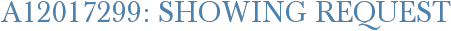 A12017299: Showing Request