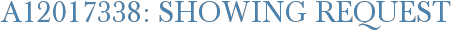 A12017338: Showing Request