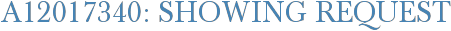 A12017340: Showing Request