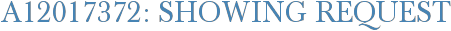 A12017372: Showing Request