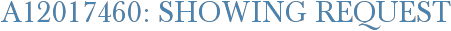 A12017460: Showing Request