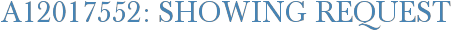 A12017552: Showing Request