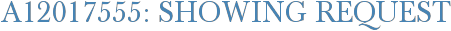 A12017555: Showing Request