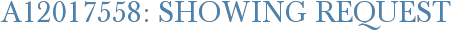 A12017558: Showing Request