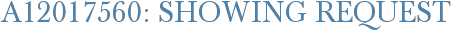A12017560: Showing Request